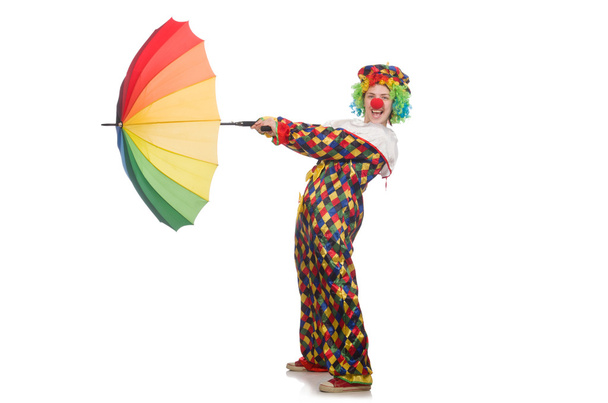 Clown mit Regenschirm - Foto, Bild