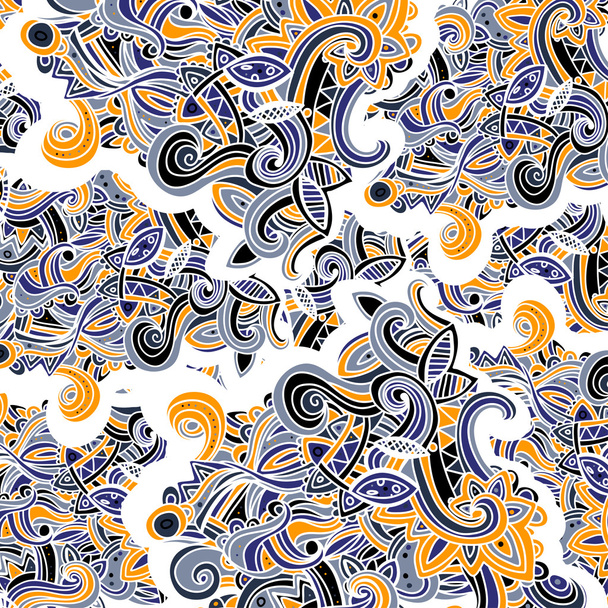 Multicolor Pattern Doodles- Decorative Sketchy Notebook Design- Hand-Drawn Vector Illustration Background. - Vector, Image