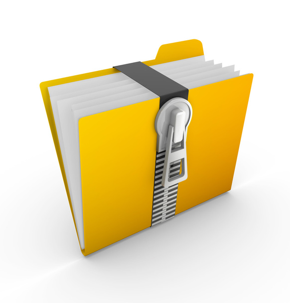 Folder icon with zip - Foto, Bild