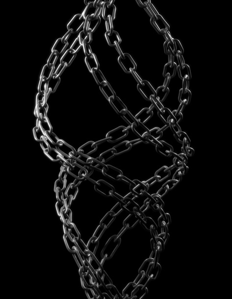 Chain - isolated on black - Photo, Image