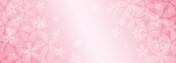 ピンクの桜の花の花背景 - ベクター画像