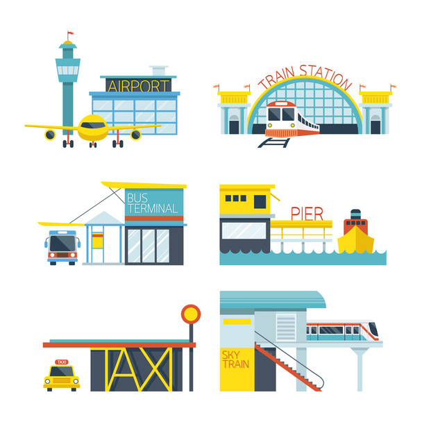 Mode of Transport Illustration Icons Objects - Vector, Image
