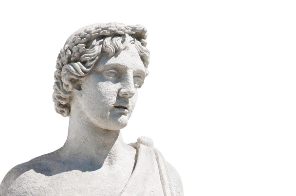 Marmori pää antiikki patsas eristetty valkoinen
 - Valokuva, kuva