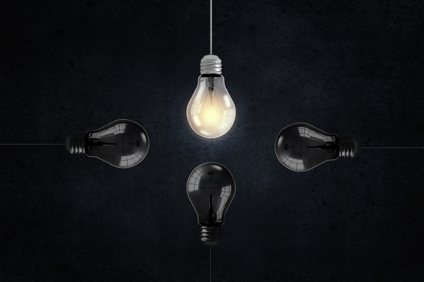 Hanging light bulb - Photo, Image