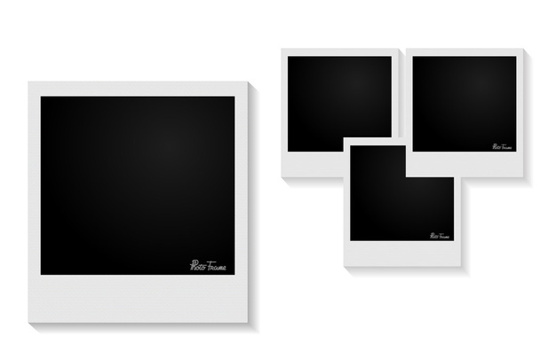 Стильные рамки для фотографий с тенями
 - Вектор,изображение