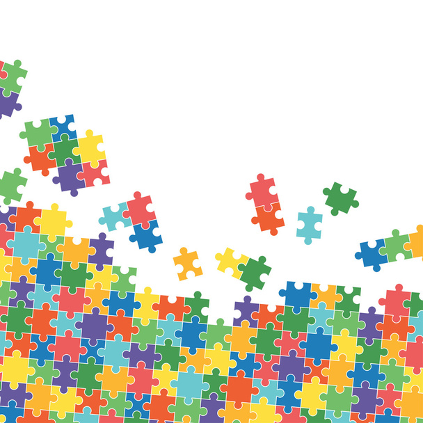 színes puzzle háttér - Vektor, kép