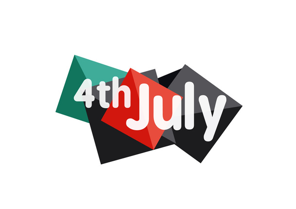 Fourth july geometric banner - Vector, Image