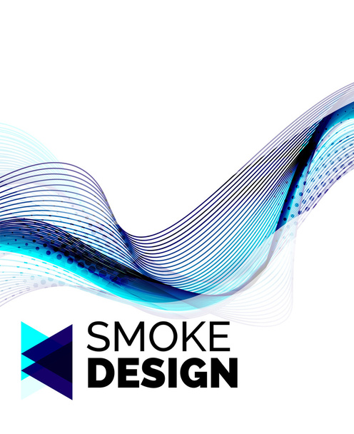Color smoke wave on white - design element - Vector, Image