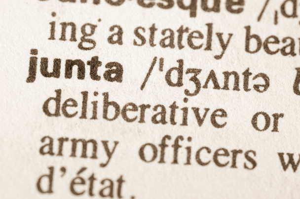 Dictionary definition of word junta  - Fotoğraf, Görsel
