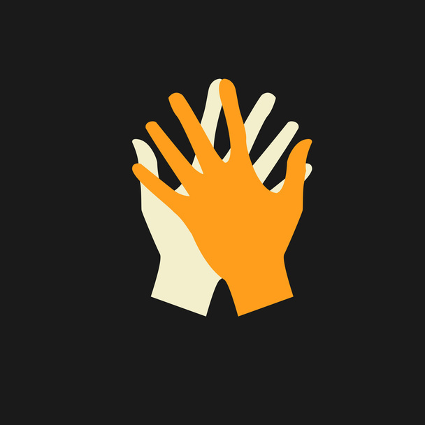Vektor lapos ikon kezét. színes absztrakció eps - Vektor, kép