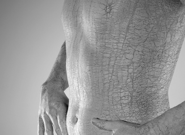 bodypainted λεπτομέρεια ανδρών του κορμού - Φωτογραφία, εικόνα