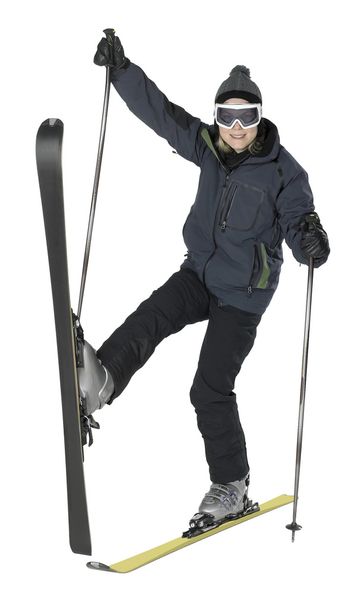Weird skiing girl - Foto, imagen