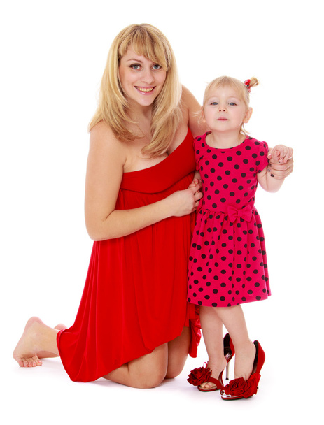 Charming blonde mother and daughter - Zdjęcie, obraz