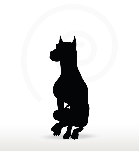 犬ポーズのシルエット - ベクター画像