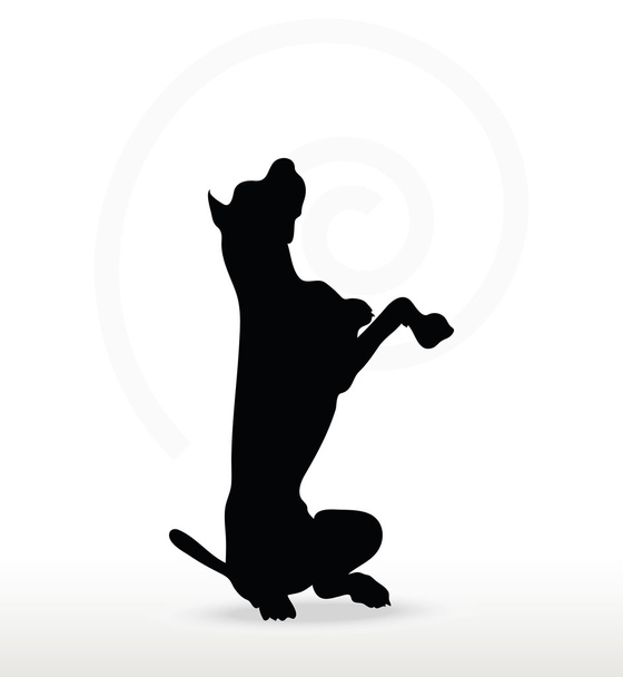 silhueta cão em pose implorar
 - Vetor, Imagem