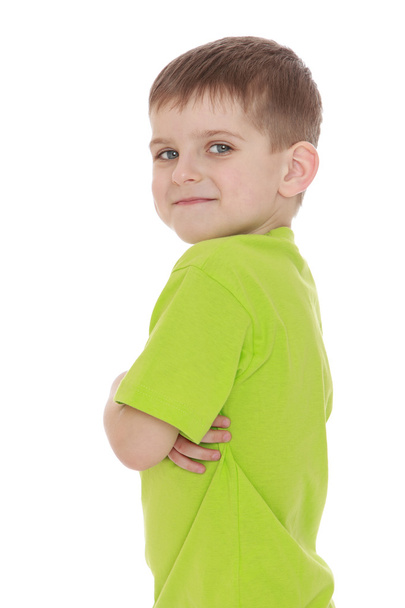 Cheerful little boy with short hair  - Fotó, kép
