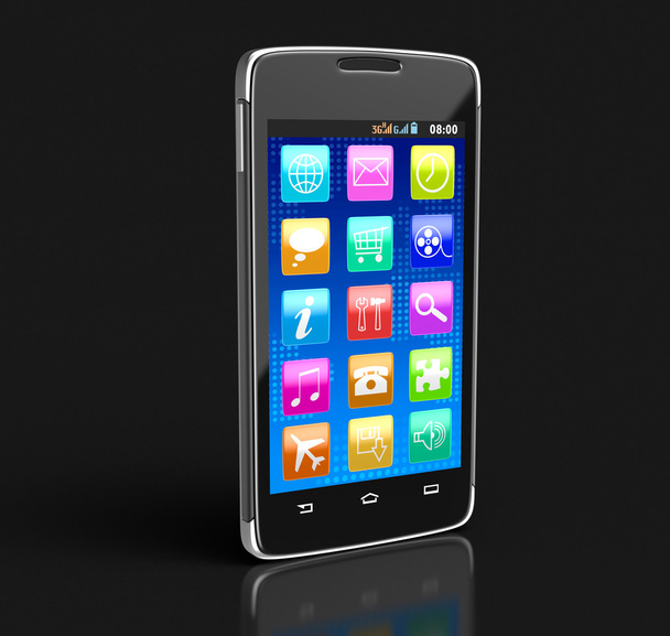 Smartphone à écran tactile (chemin de coupe inclus
) - Photo, image