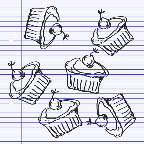 Простые каракули некоторых тортов
 - Вектор,изображение