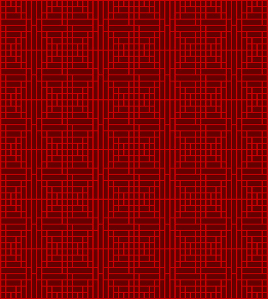 シームレスなヴィンテージ中国風のウィンドウ網目模様の正方形の幾何学パターン背景. - ベクター画像