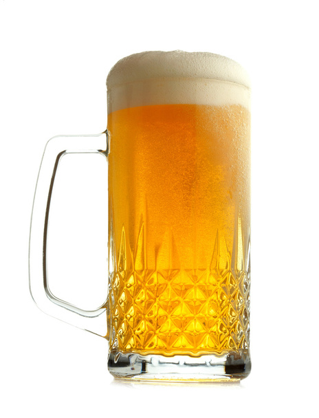 Mug of beer isolated on white background - Photo, Image