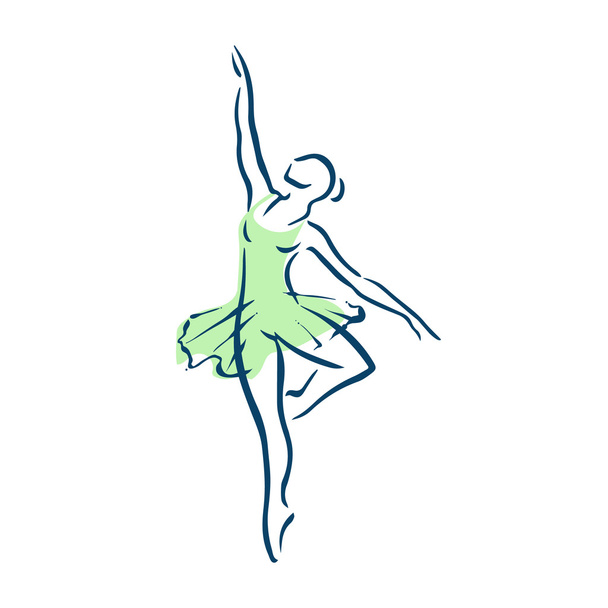 baletní tanečník žena - Vektor, obrázek