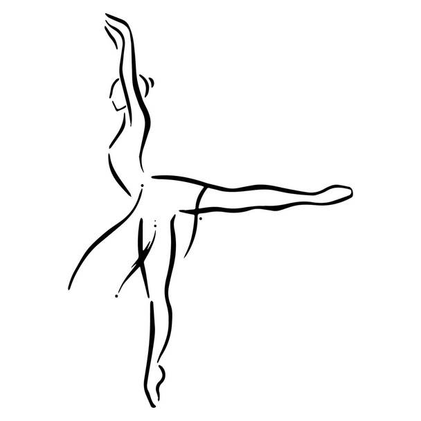 Balletttänzerin weiblich - Vektor, Bild