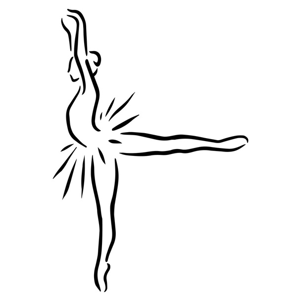 ballet danser vrouw - Vector, afbeelding