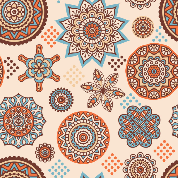 Seamless pattern. Vintage decorative elements - Вектор,изображение