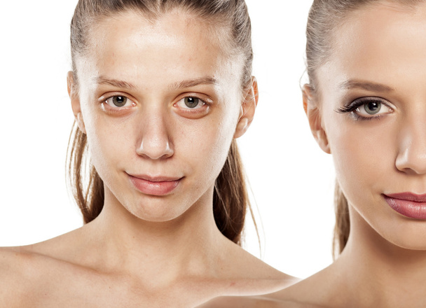 до и после макияжа
 - Фото, изображение