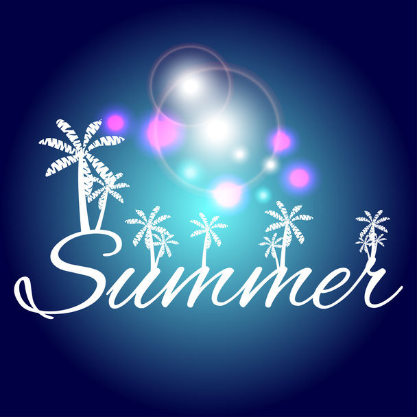 Summer banner. The bright highlights on the background. Abstract background. Template for text. - Vector, Image