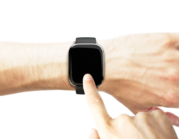 Man uses smart watch - Foto, immagini