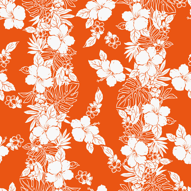 Hibiscus flower pattern - Vector, Image