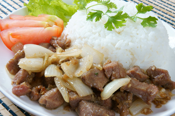 Вьетнамская еда, Бо Люк Лак, говядина
 - Фото, изображение