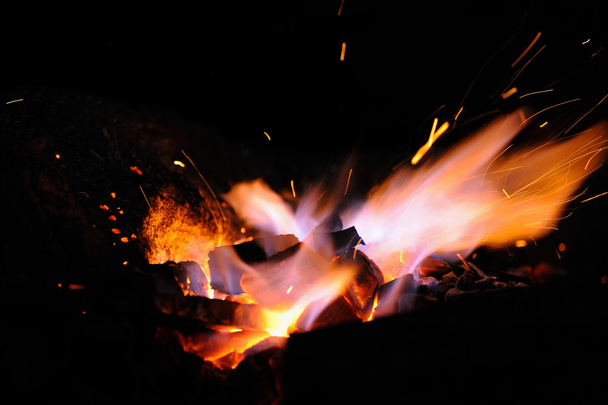 Sparks of bonfire. - Foto, Bild