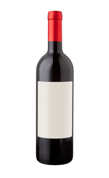 bouteille de vin rouge isolée sur blanc - Photo, image