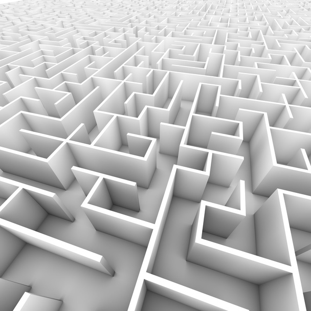 Labirinto murado branco brilhante grande
 - Foto, Imagem