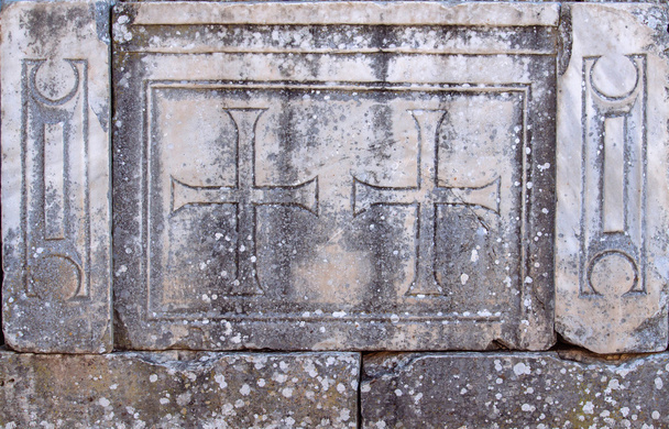Rustic stone wall - Foto, afbeelding