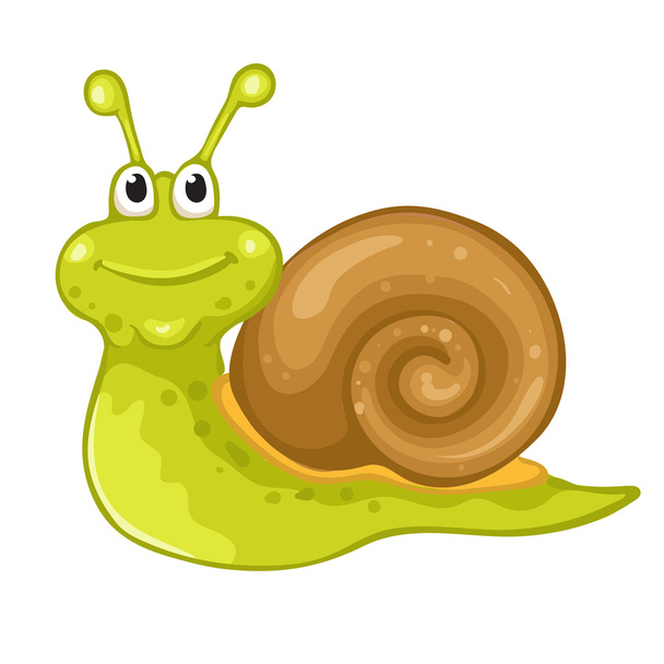 Funny snail cartoon - Vektor, obrázek