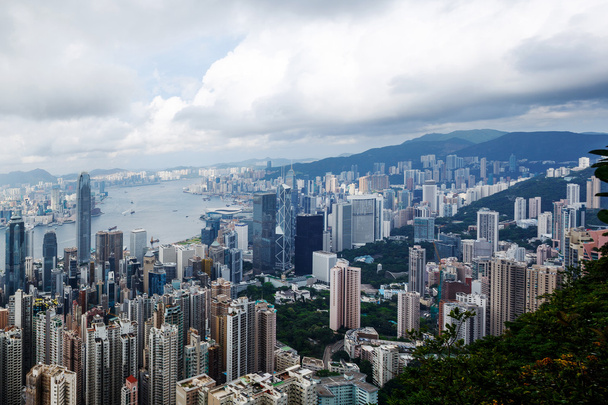 manzarası ve Hong Kong cityscape bakış - Fotoğraf, Görsel