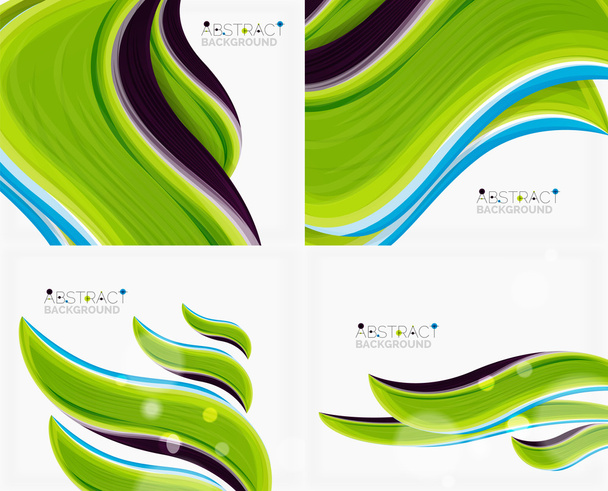 Abstract realistic solid wave background - Vector, Image