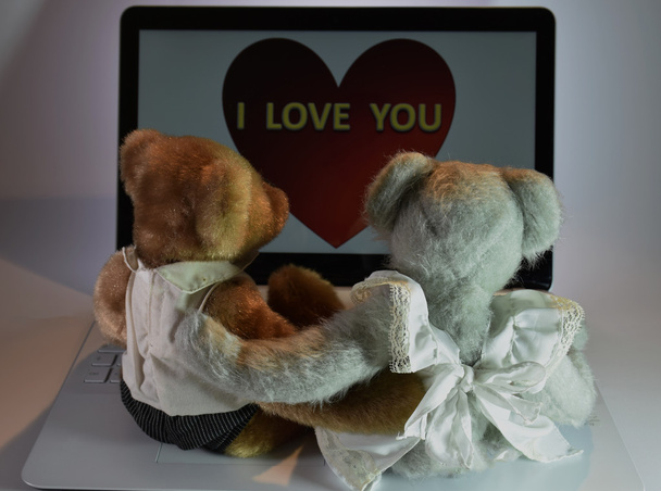 Teddybär verliebt - Foto, Bild