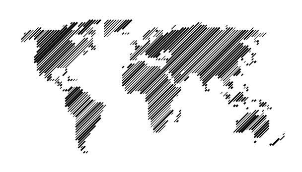 Weltkartenlinien - Vektor, Bild