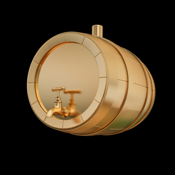 illustration golden barrel isolated - Фото, изображение