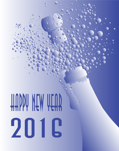 Blue and White Bottle 2016 - Vector, Image