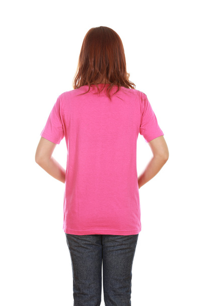 female with blank t-shirt (back side)  - Photo, Image