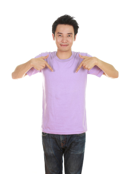 άνθρωπος με κενό t-shirt  - Φωτογραφία, εικόνα