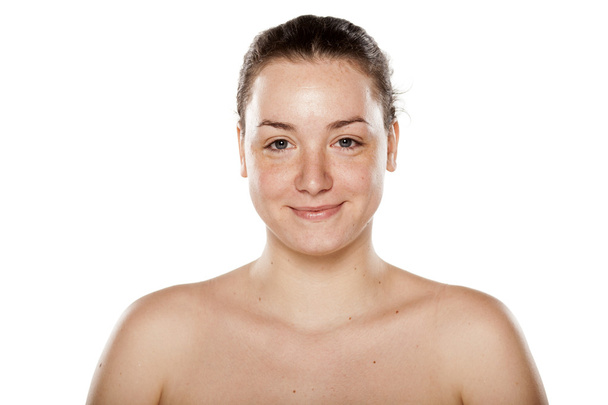 γυναίκα χωρίς μακιγιάζ - Φωτογραφία, εικόνα