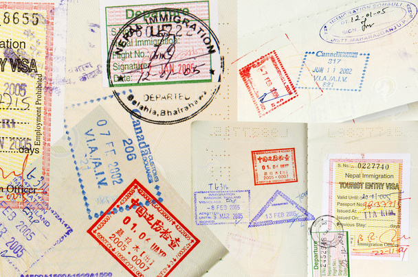 Passaporto francobolli sfondo
 - Foto, immagini