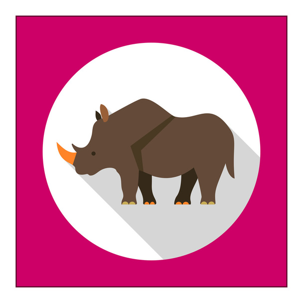 Rhinoceros icon - Διάνυσμα, εικόνα