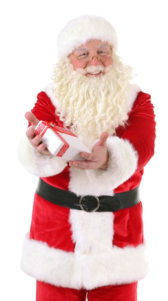 Santa Claus with gift box - Foto, Imagen